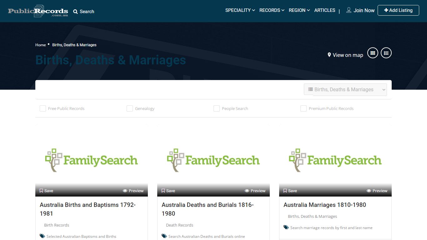 Births, Deaths & Marriages - Online Search | Public Records